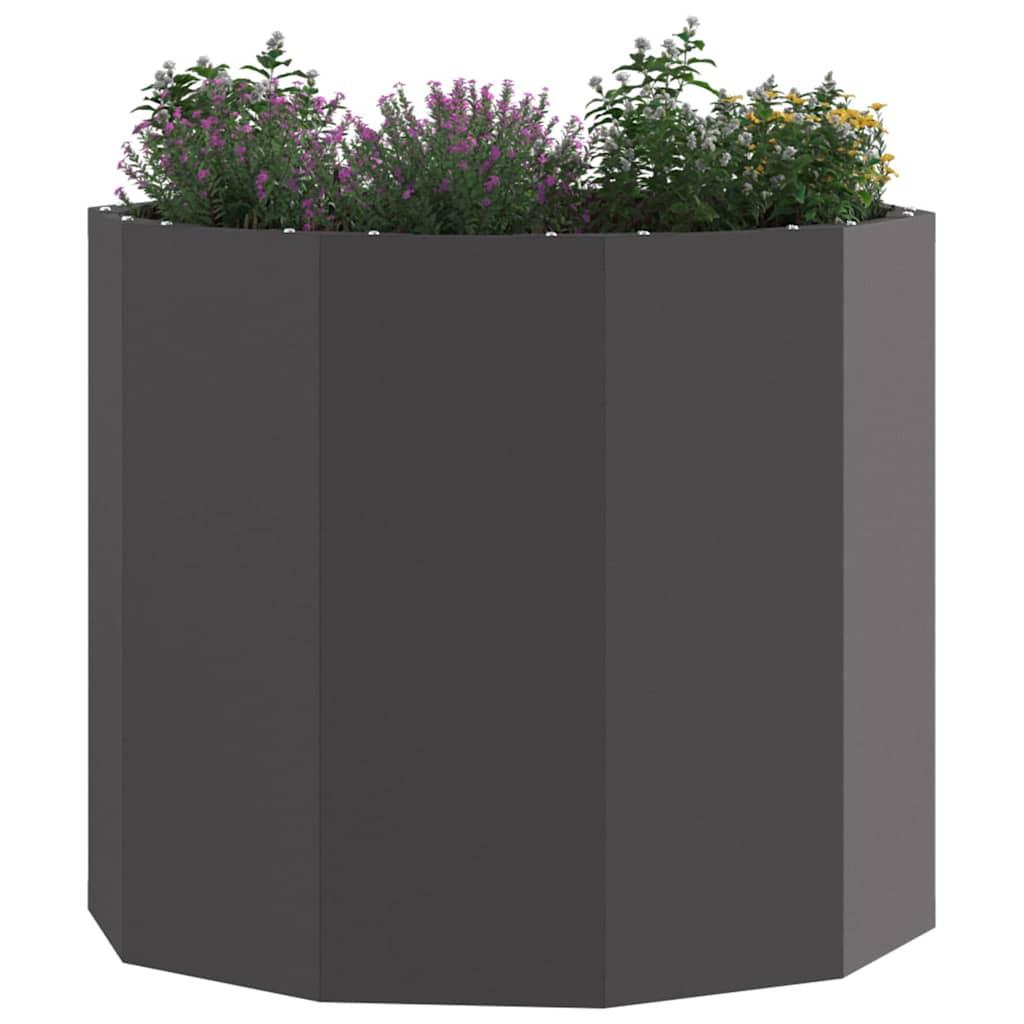 Fioriera Nero 60 x 60 x 50 cm Acciaio