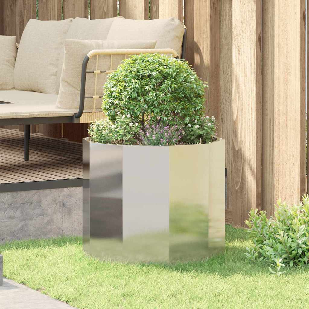 Fioriera Argento 60 x 60 x 50 cm Acciaio inossidabile