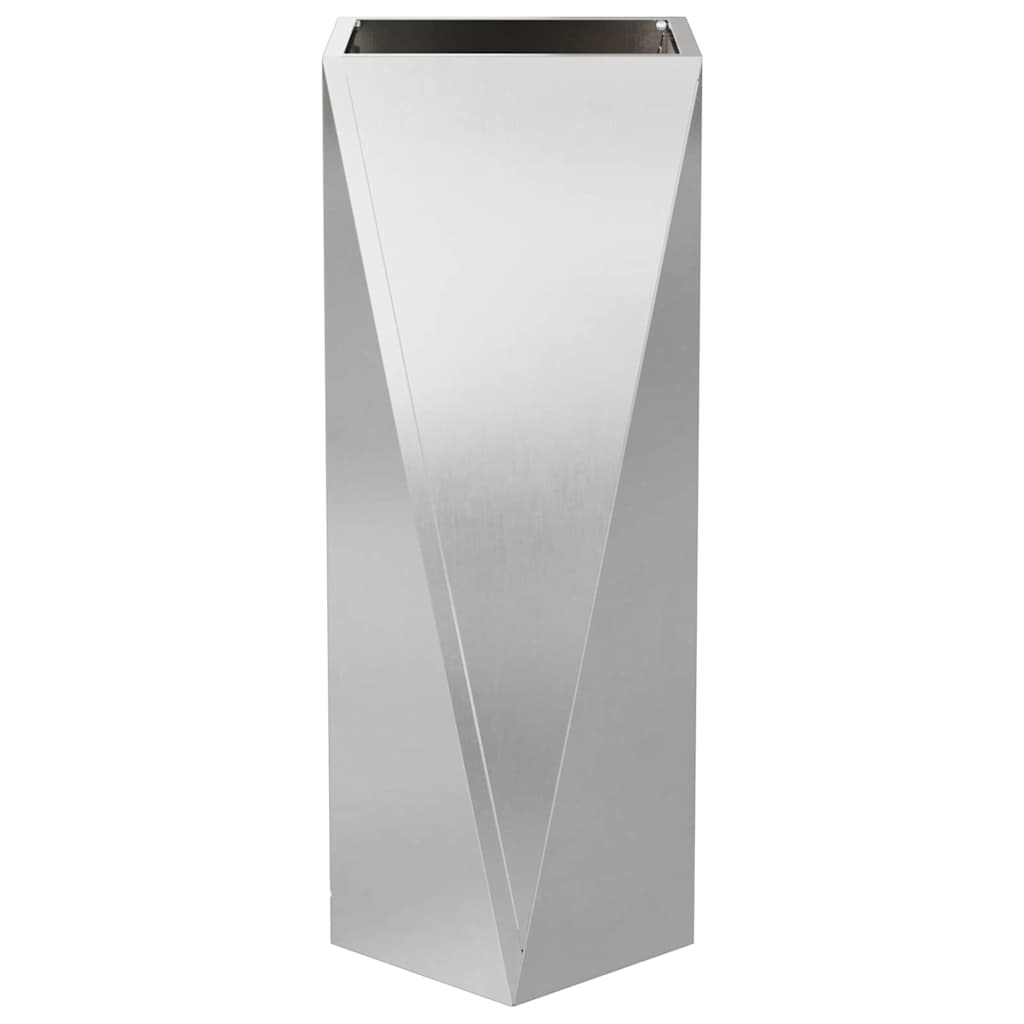 Fioriera Argento 30 x 30 x 75 cm Acciaio inossidabile