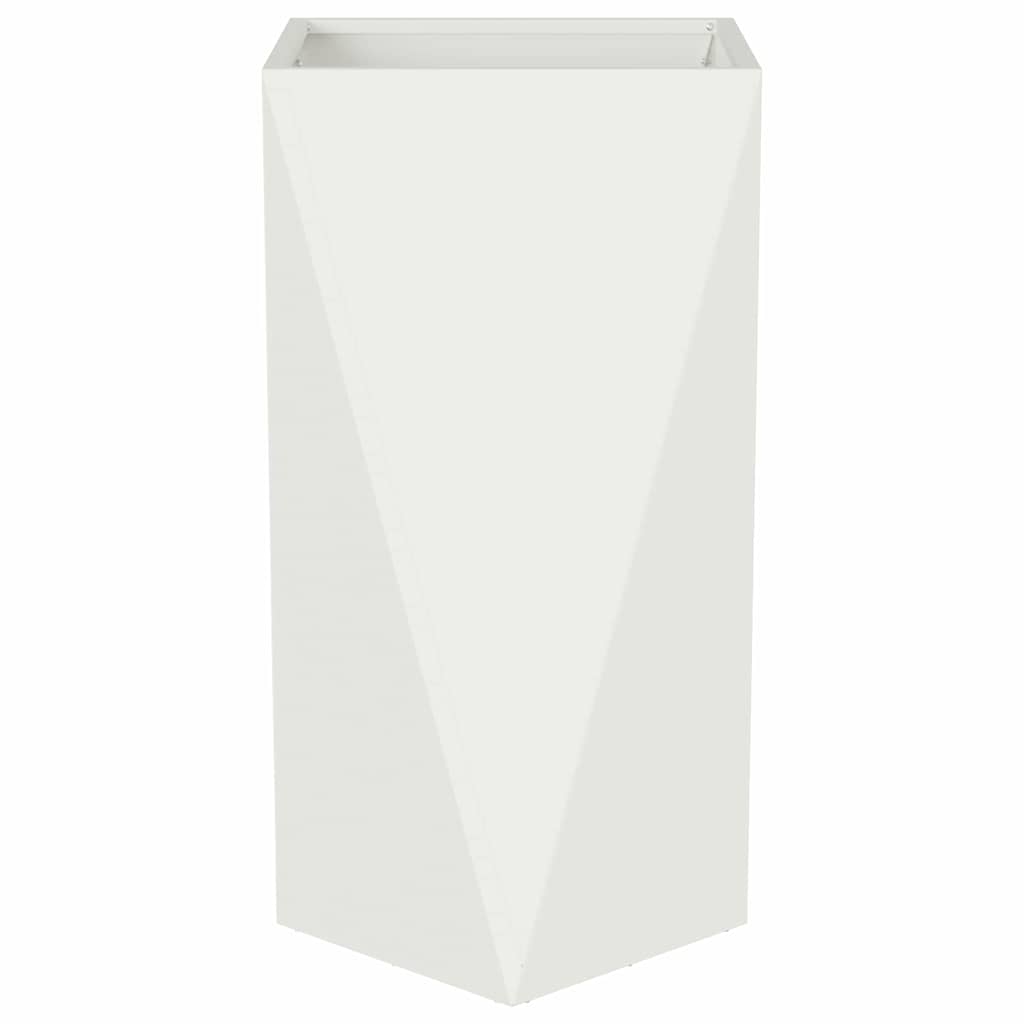Fioriera Bianco 40 x 40 x 75 cm Acciaio