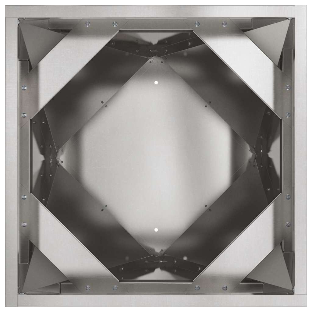 Fioriera 2 pz Argento 40 x 40 x 75 cm Acciaio inossidabile