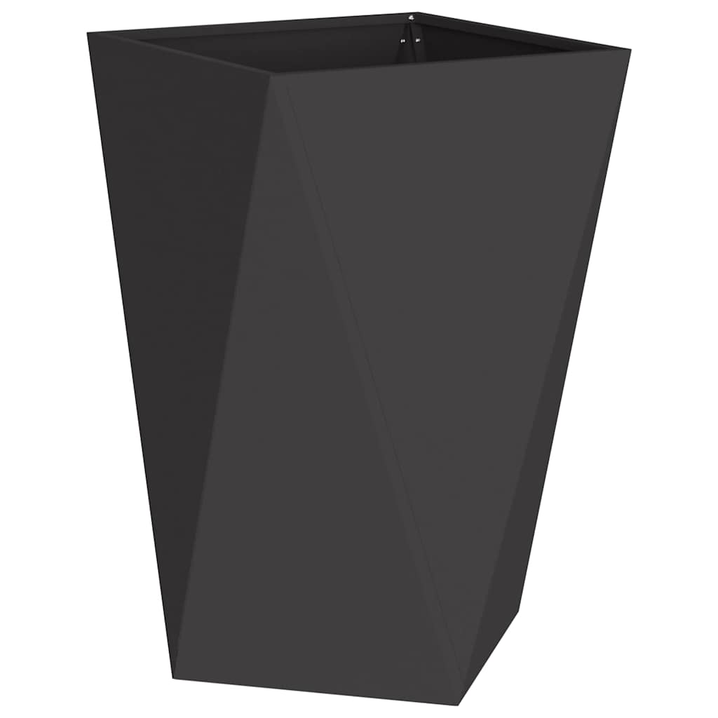 Fioriera Nero 50 x 50 x 75 cm Acciaio