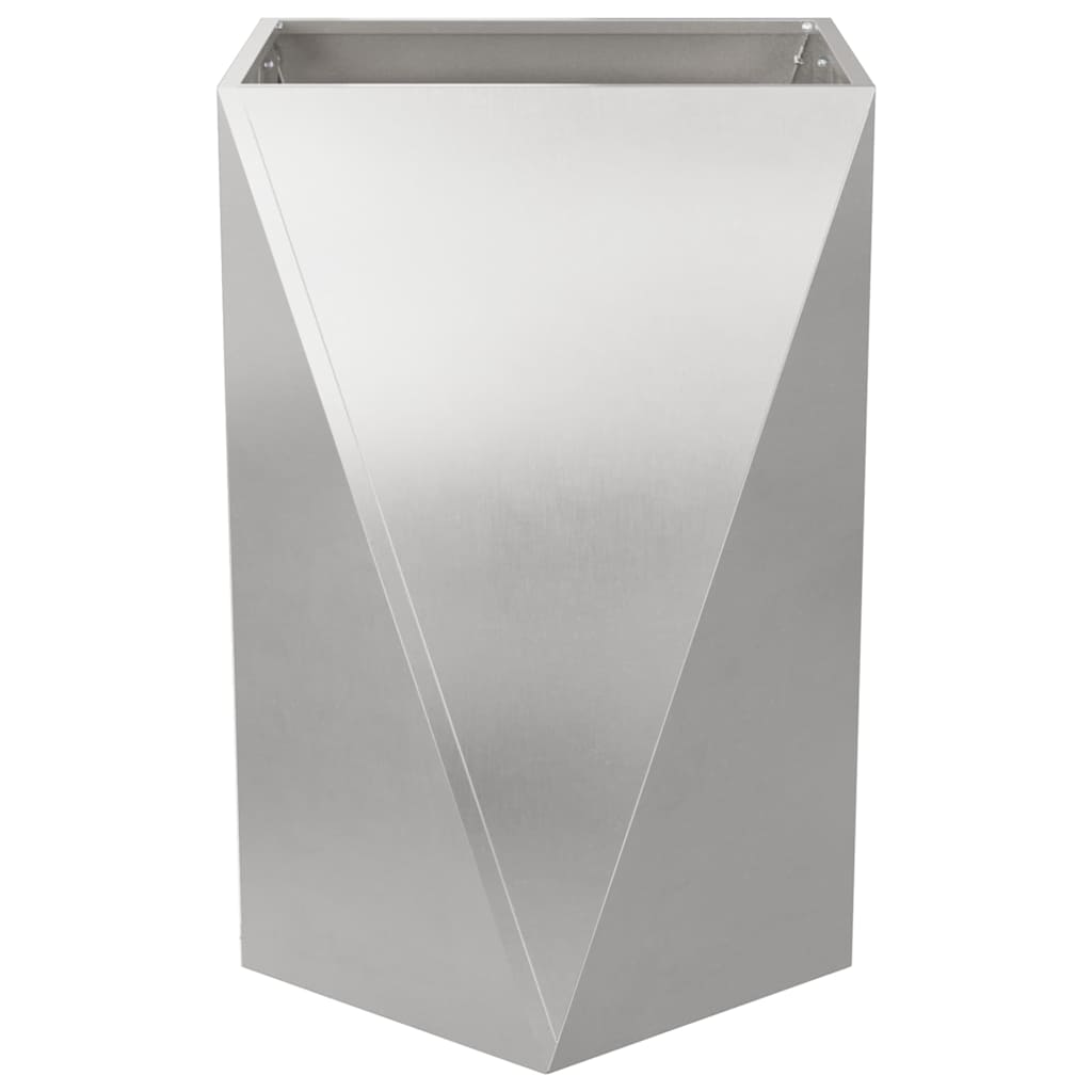Fioriera Argento 50 x 50 x 75 cm Acciaio inossidabile