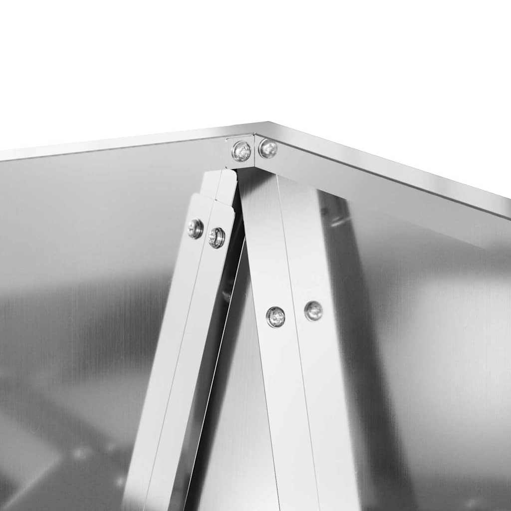 Fioriera Argento 50 x 50 x 75 cm Acciaio zincato