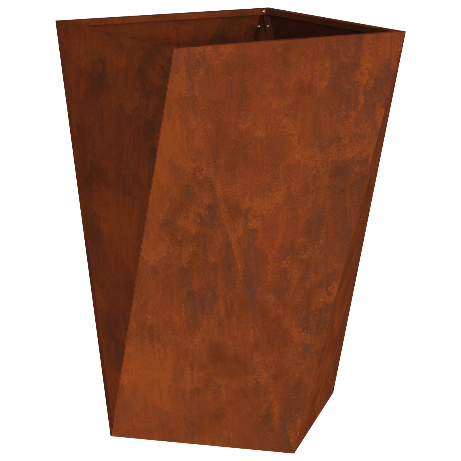 Fioriera 2 pz Ruggine 50 x 50 x 75 cm
