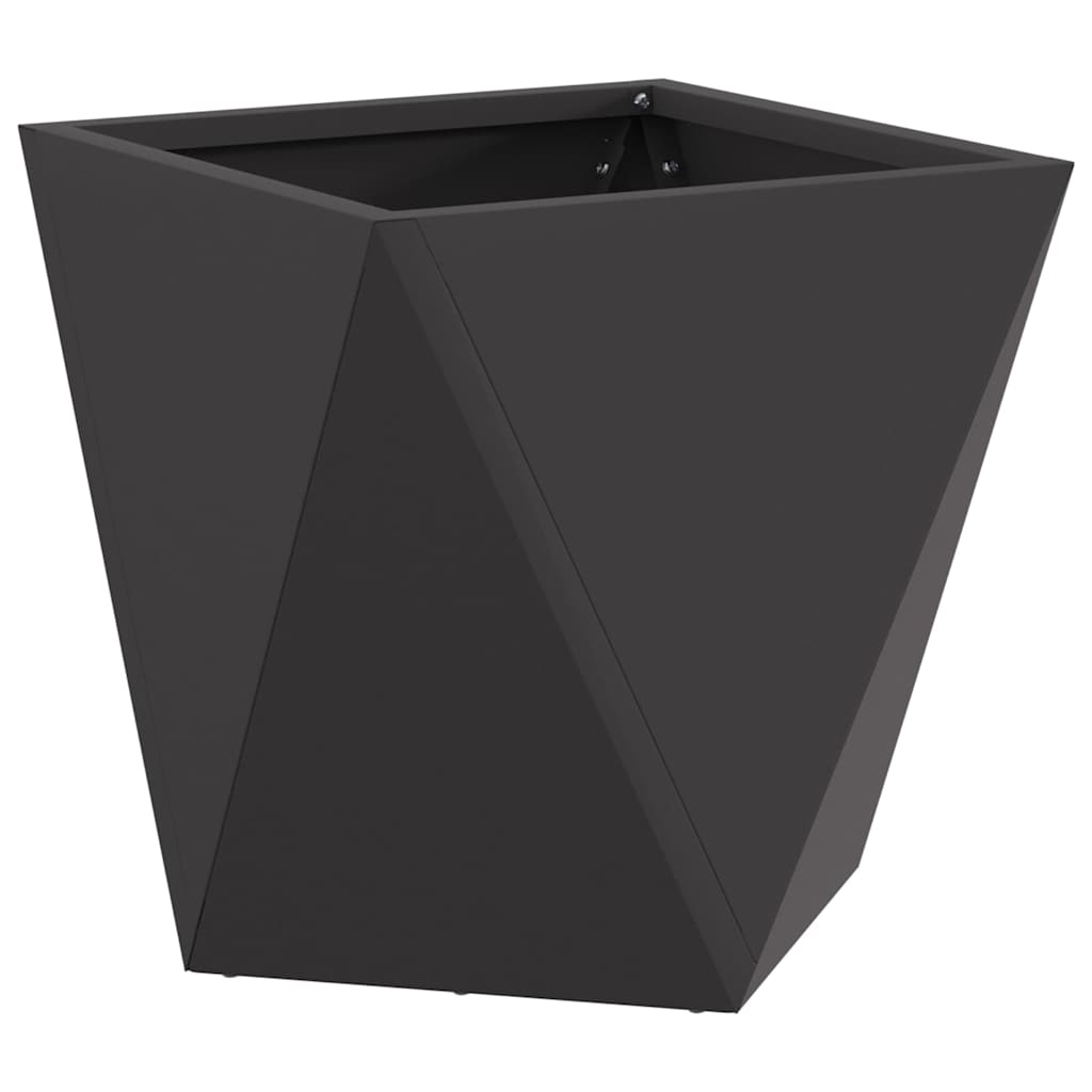 Fioriera 2 pz Nero 30 x 30 x 30 cm Acciaio