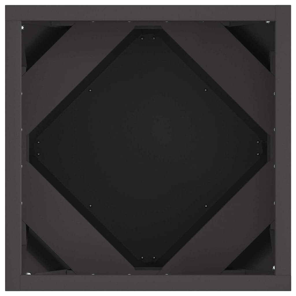Fioriera 2 pz Nero 30 x 30 x 30 cm Acciaio