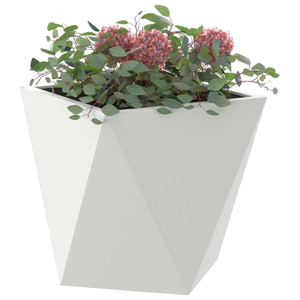 Fioriera Bianco 30 x 30 x 30 cm Acciaio