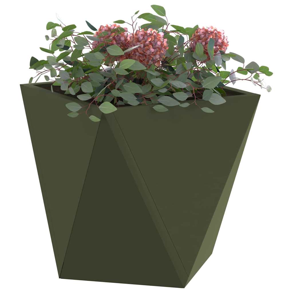 Fioriera Verde oliva 30 x 30 x 30 cm Acciaio
