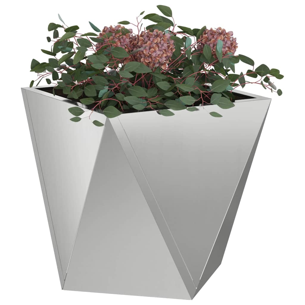 Fioriera 2 pz Argento 30 x 30 x 30 cm Acciaio zincato
