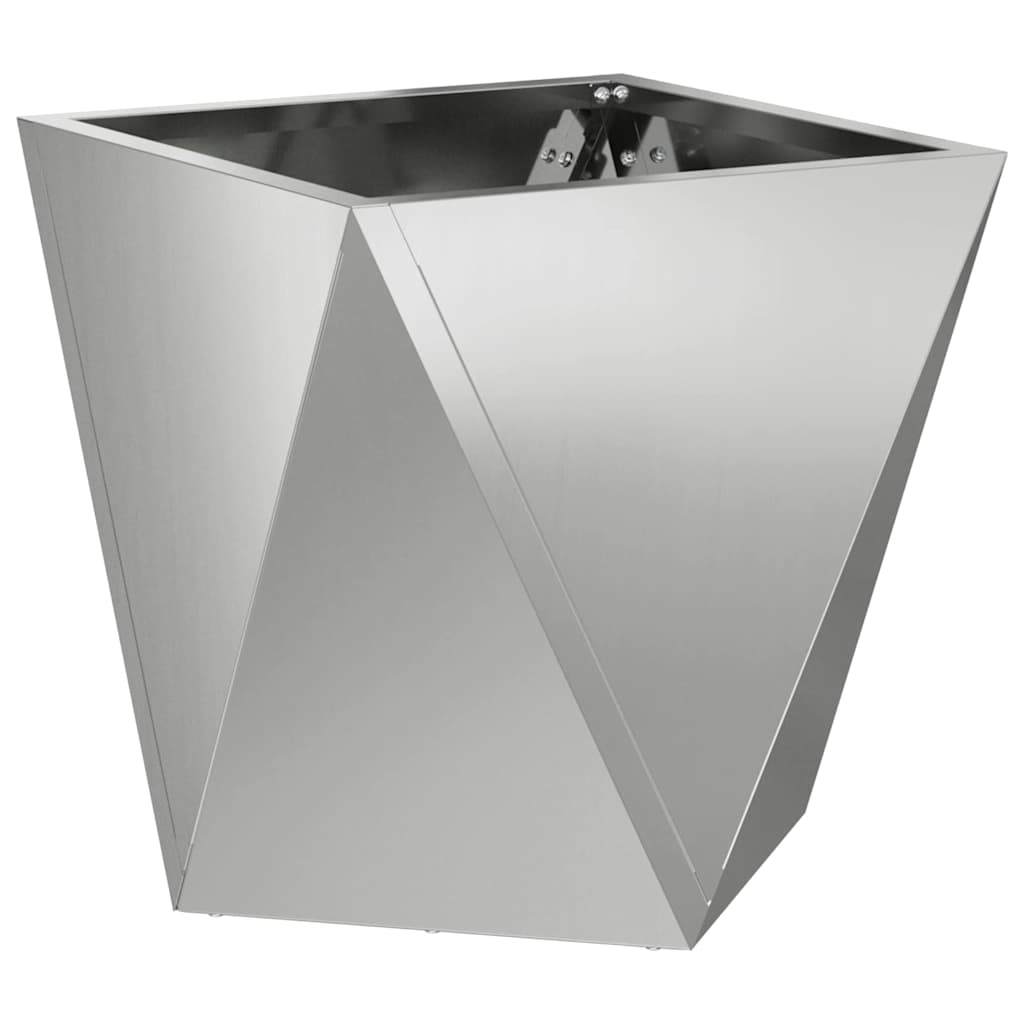Fioriera 2 pz Argento 30 x 30 x 30 cm Acciaio zincato