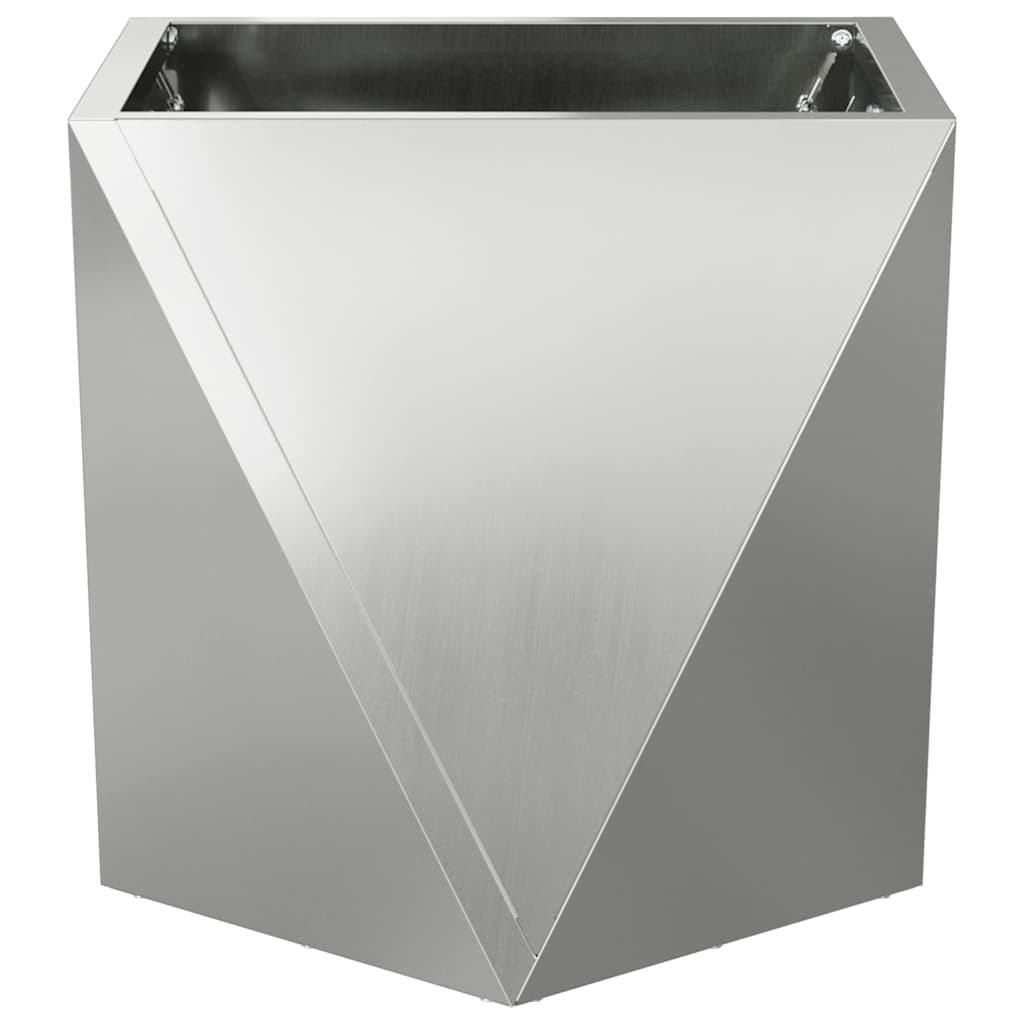 Fioriera 2 pz Argento 30 x 30 x 30 cm Acciaio zincato