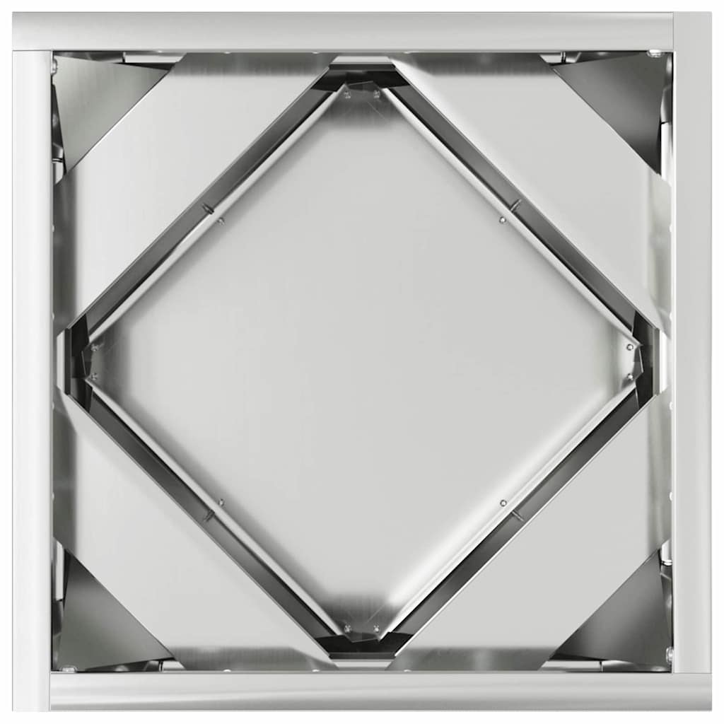 Fioriera 2 pz Argento 30 x 30 x 30 cm Acciaio zincato