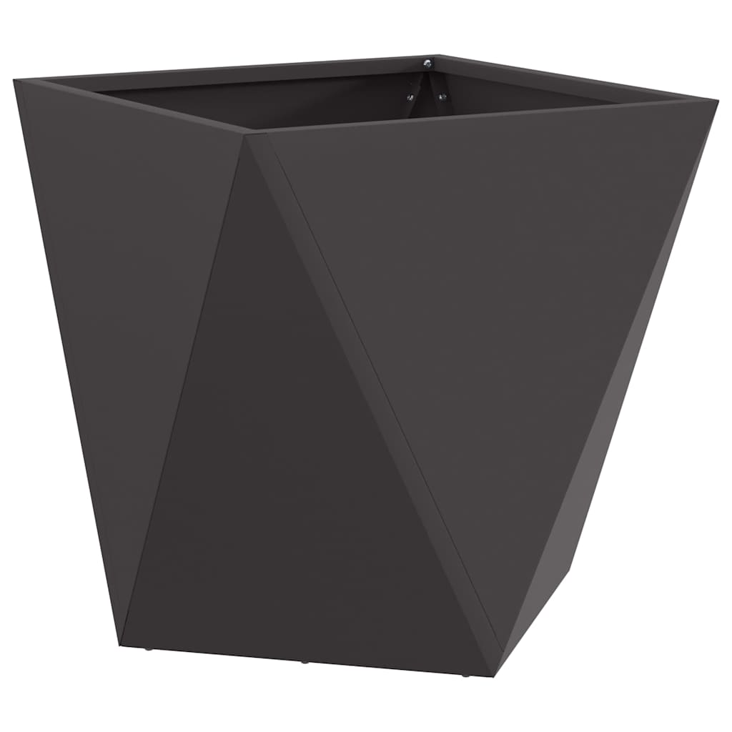 Fioriera 2 pz Nero 40 x 40 x 40 cm Acciaio