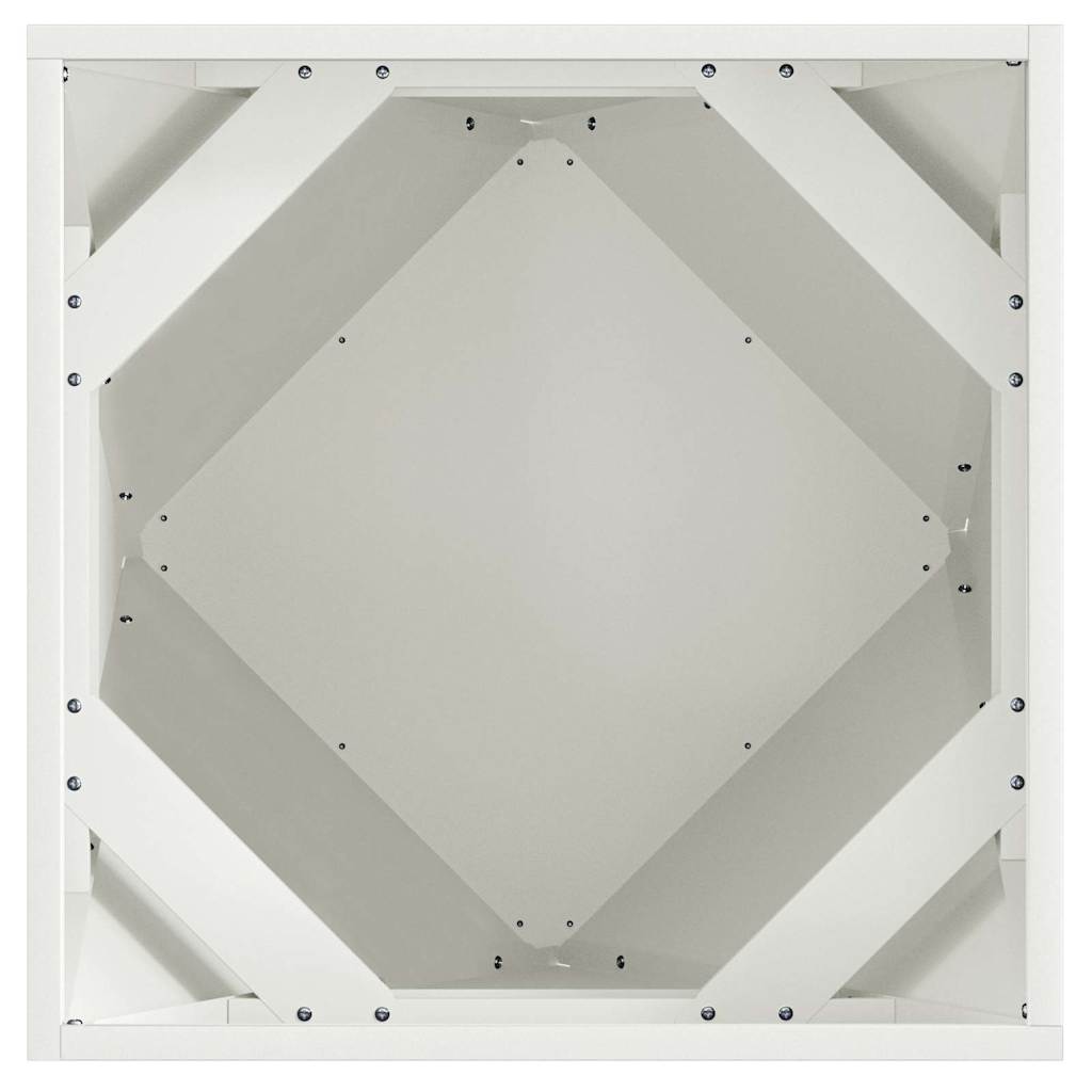 Fioriera 2 pz Bianco 50 x 50 x 50 cm Acciaio