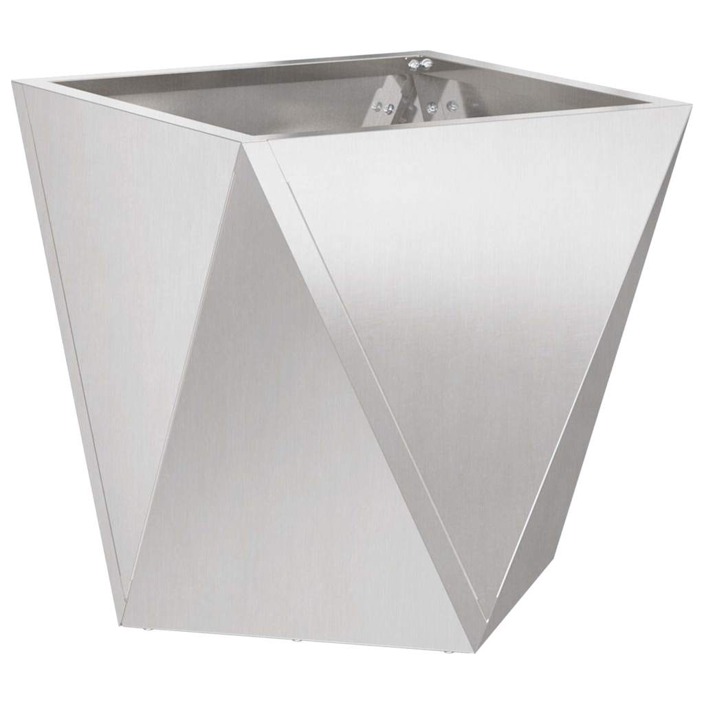 Fioriera Argento 50 x 50 x 50 cm Acciaio inossidabile