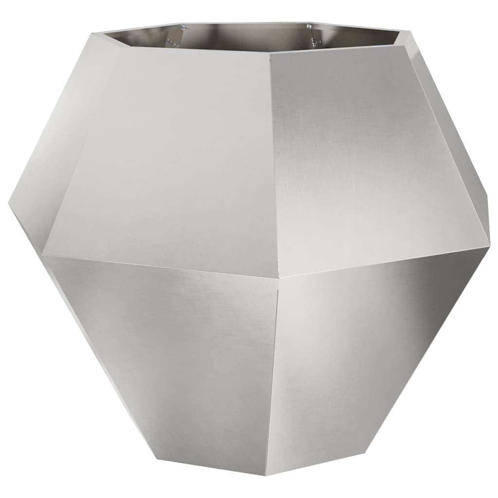 Fioriera Argento 100 x 100 x 80 cm Acciaio Inox