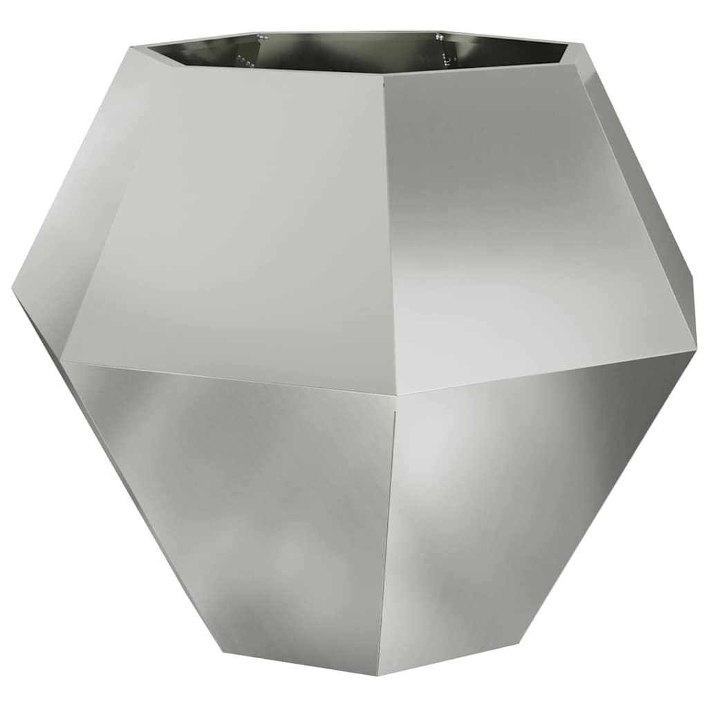 Fioriera Argento 100 x 100 x 80 cm Acciaio zincato