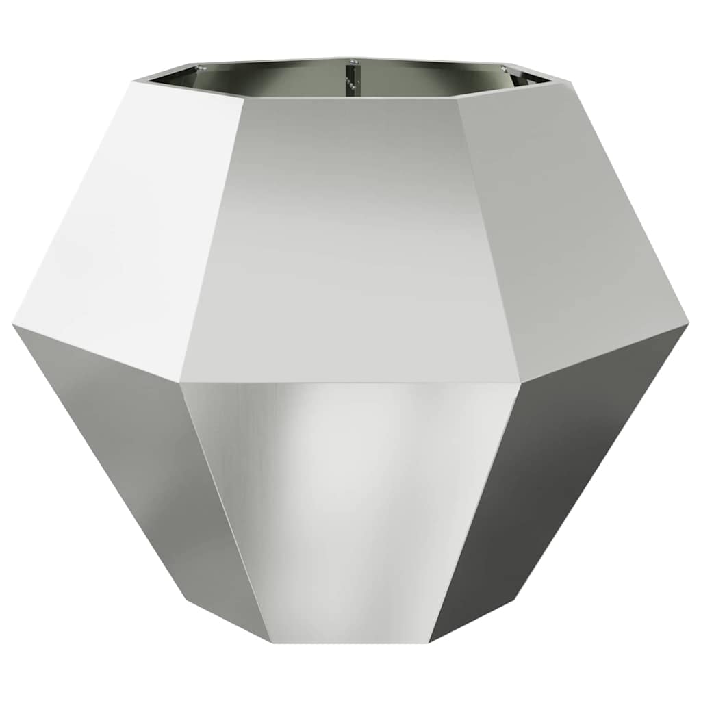 Fioriera 2 pz Argento 100 x 100 x 80 cm Acciaio zincato