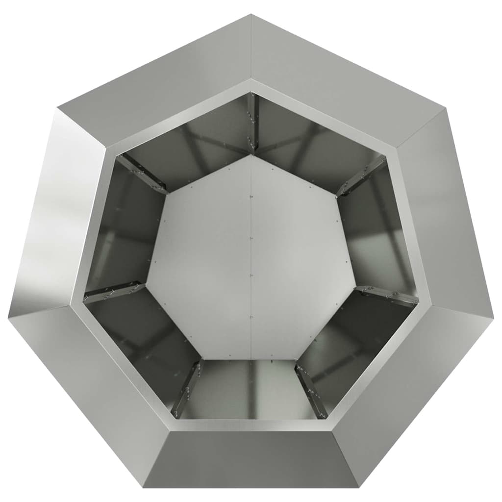 Fioriera 2 pz Argento 100 x 100 x 80 cm Acciaio zincato