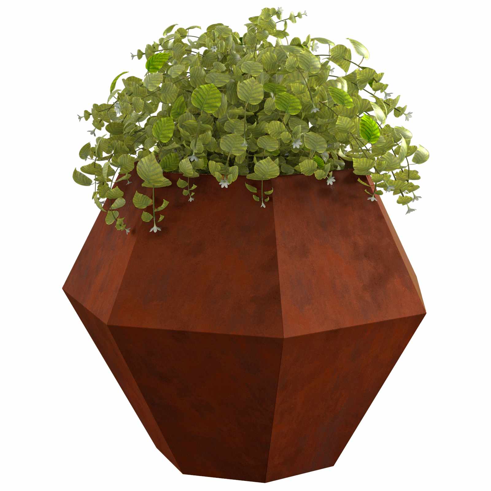 Fioriera 2 pz Ruggine 100 x 100 x 80 cm Acciaio Corten