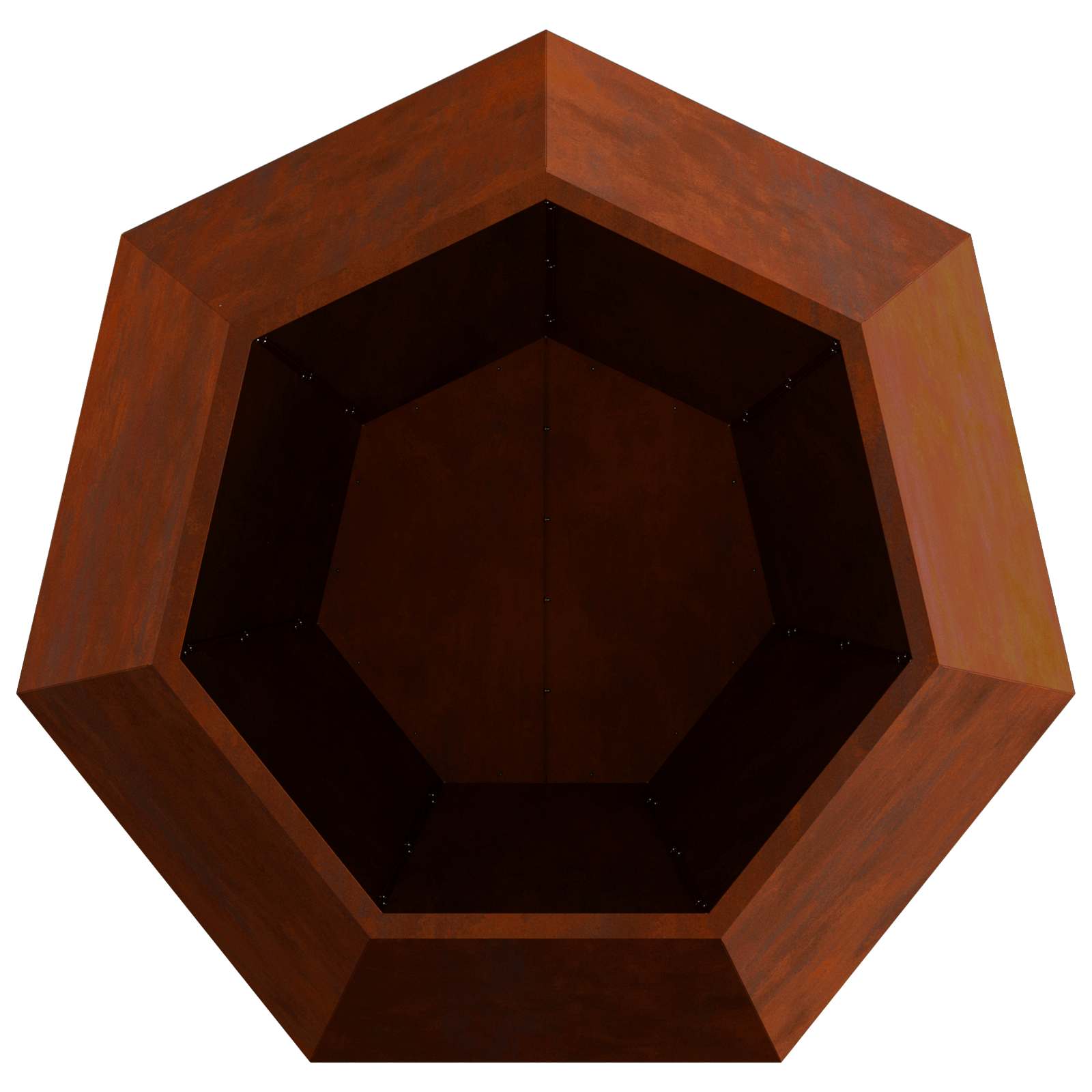 Fioriera 2 pz Ruggine 100 x 100 x 80 cm Acciaio Corten