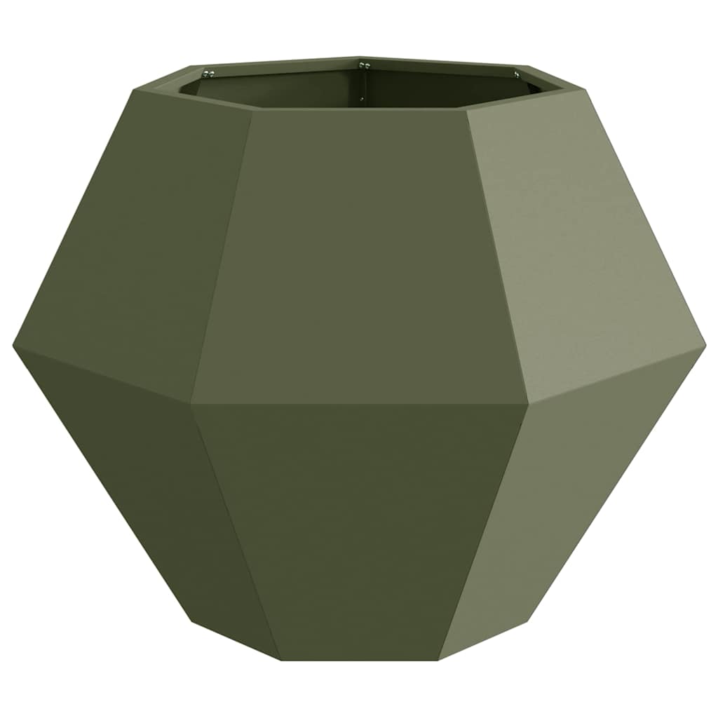 Fioriera Verde Oliva 75 x 75 x 60 cm Acciaio
