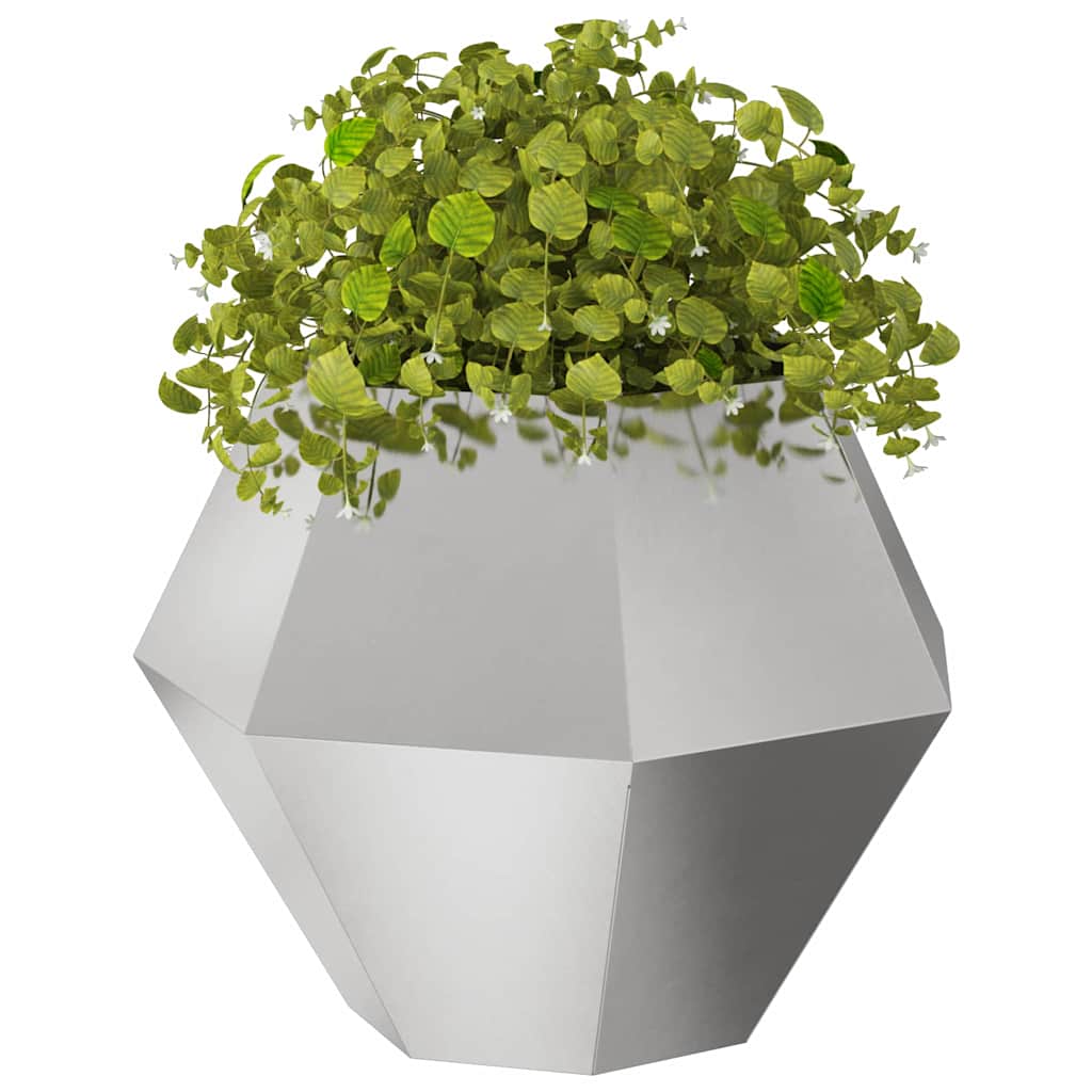 Fioriera Argento 75 x 75 x 60 cm Acciaio Inox
