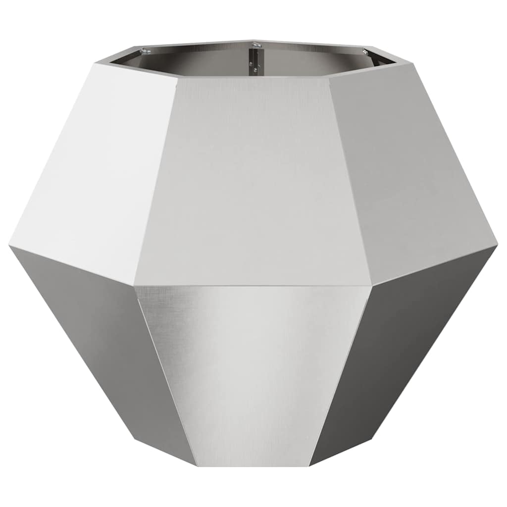 Fioriera 2 pz Argento 75 x 75 x 60 cm Acciaio Inox