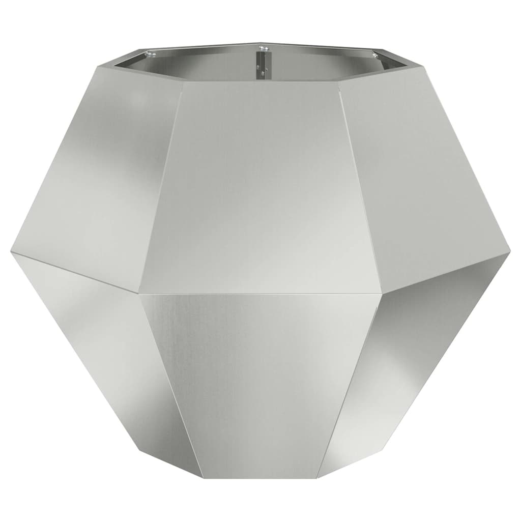 Fioriera 2 pz Argento 75 x 75 x 60 cm Acciaio zincato