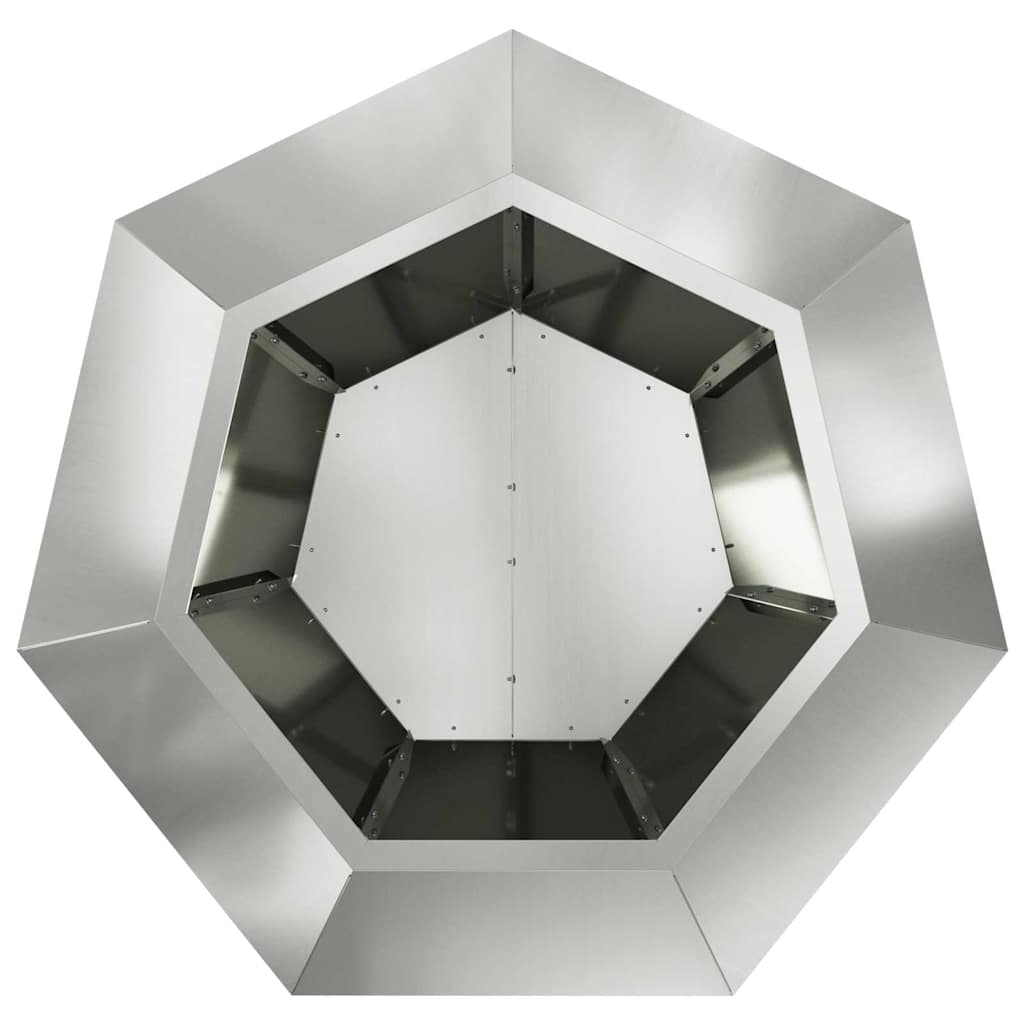 Fioriera 2 pz Argento 75 x 75 x 60 cm Acciaio zincato