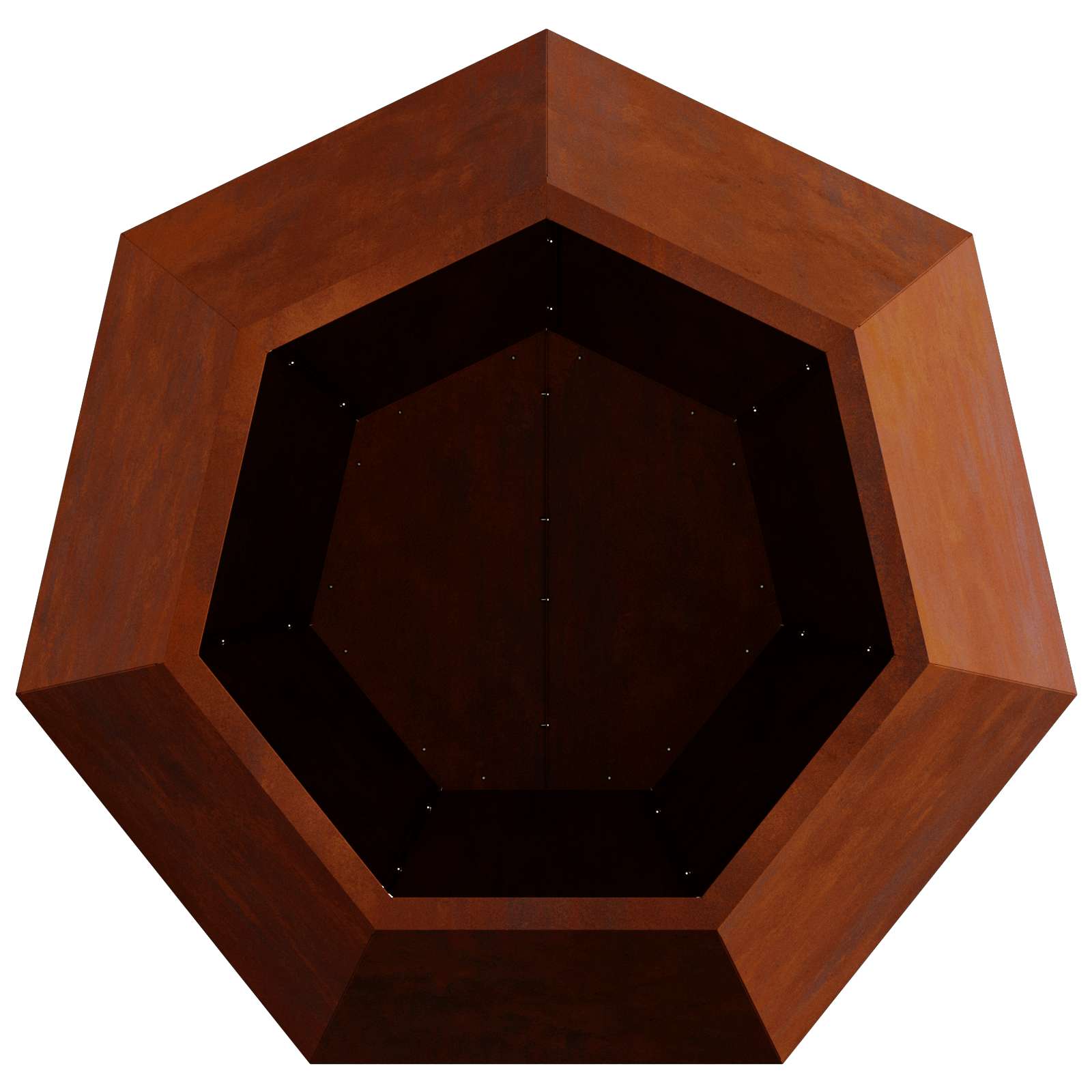 Fioriera Ruggine 75 x 75 x 60 cm Acciaio Corten