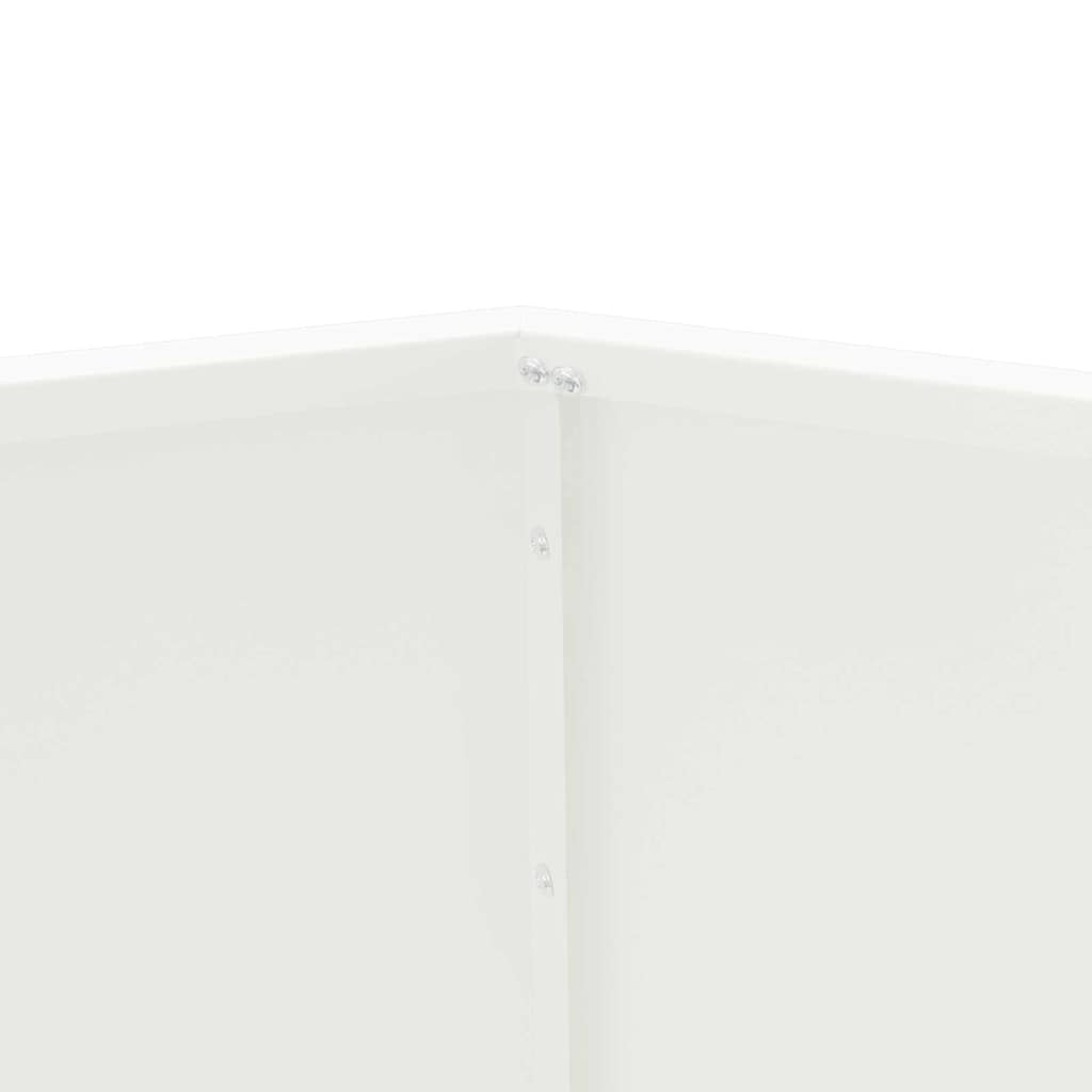 Fioriera 2 pz Bianco 50 x 50 x 40 cm Acciaio