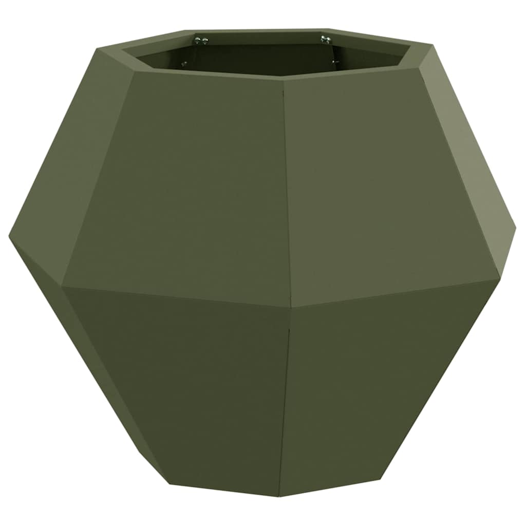 Fioriera Verde Oliva 50 x 50 x 40 cm Acciaio