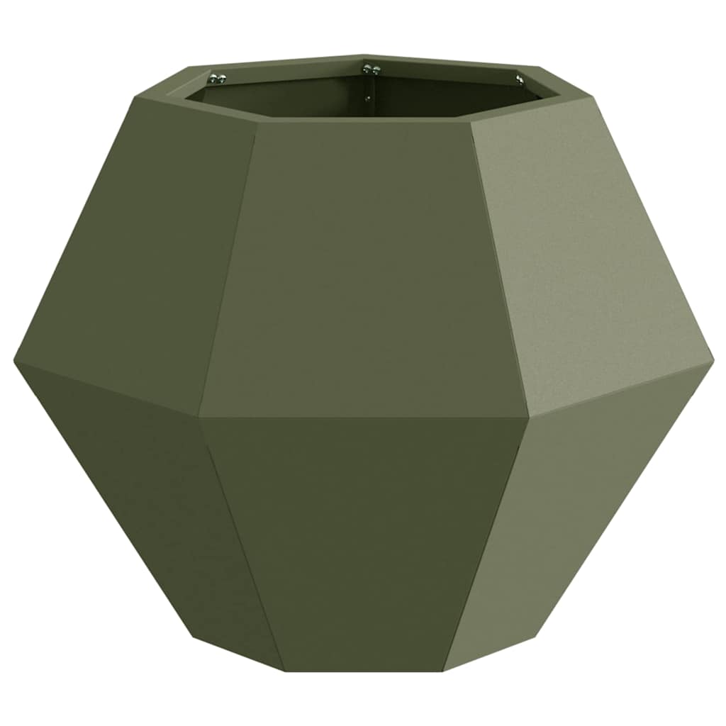 Fioriera Verde Oliva 50 x 50 x 40 cm Acciaio