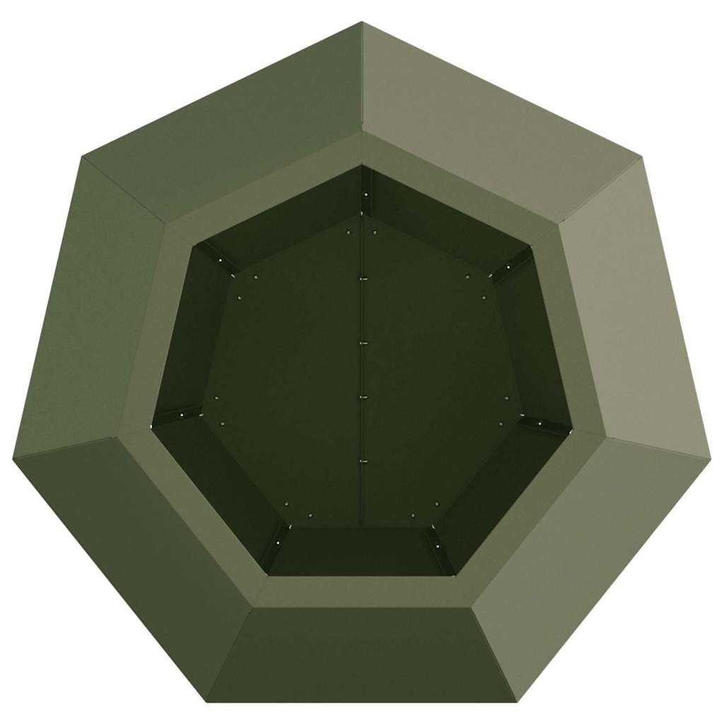 Fioriera Verde Oliva 50 x 50 x 40 cm Acciaio