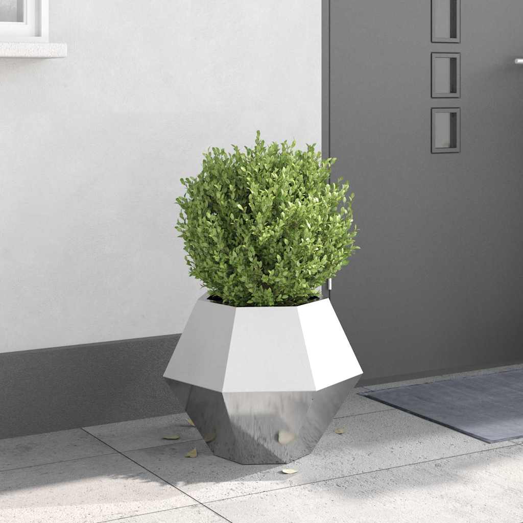 Fioriera Argento 50 x 50 x 40 cm Acciaio Inox