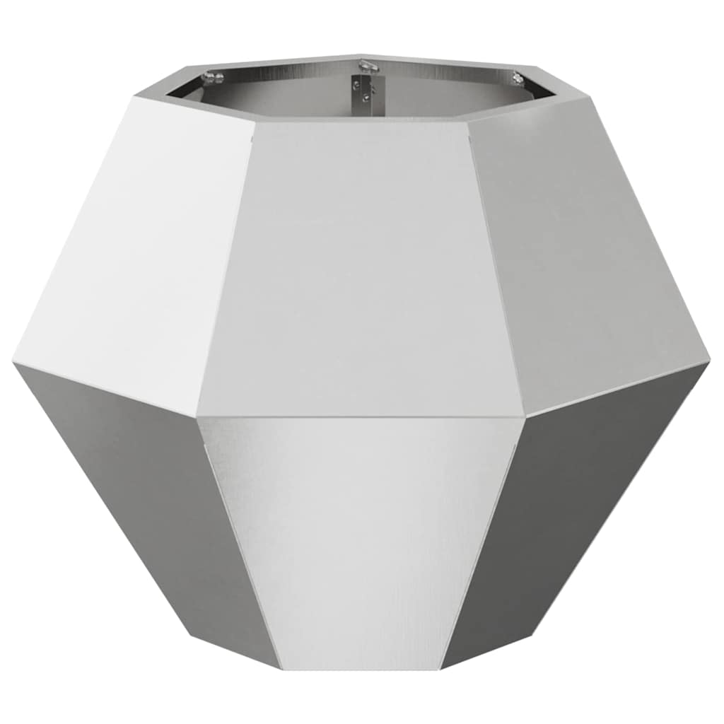 Fioriera 2 pz Argento 50 x 50 x 40 cm Acciaio Inox