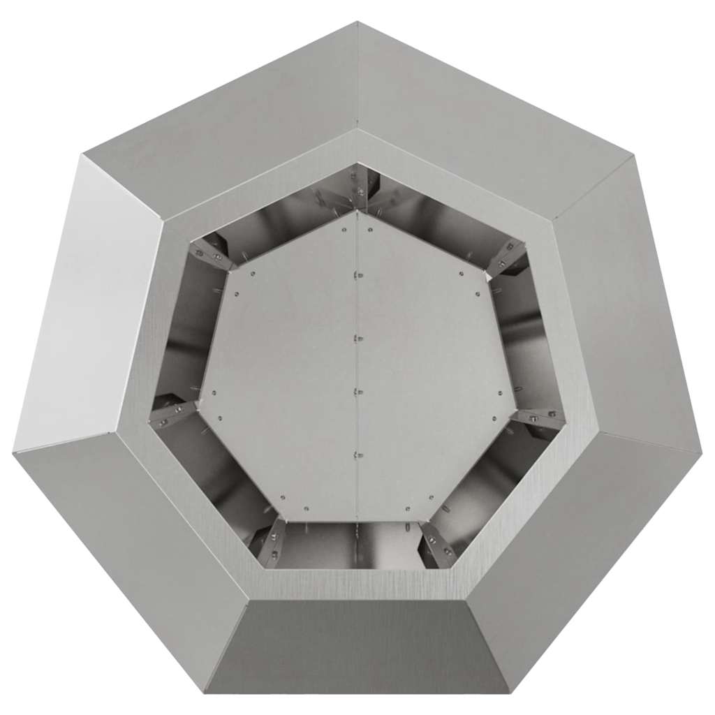 Fioriera 2 pz Argento 50 x 50 x 40 cm Acciaio Inox