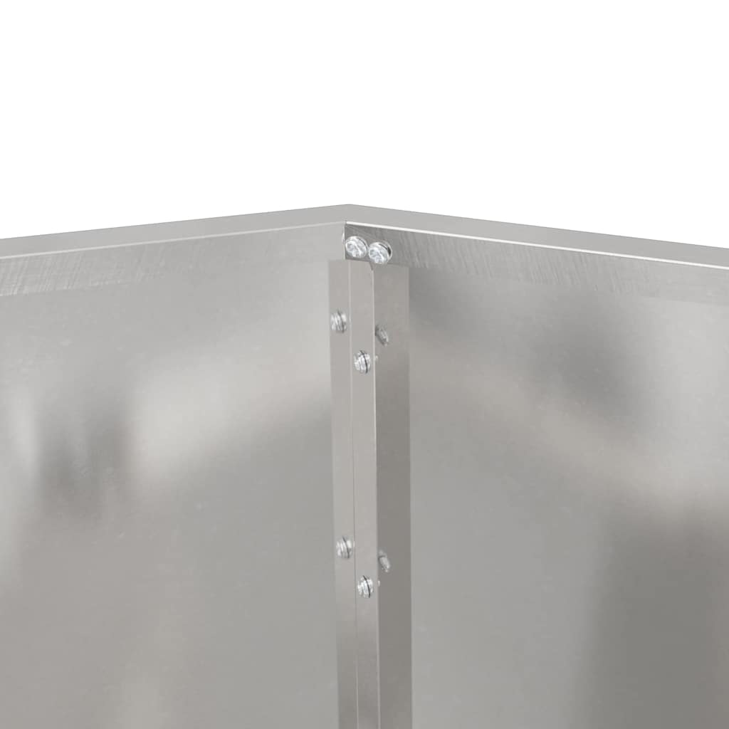 Fioriera 2 pz Argento 50 x 50 x 40 cm Acciaio Inox
