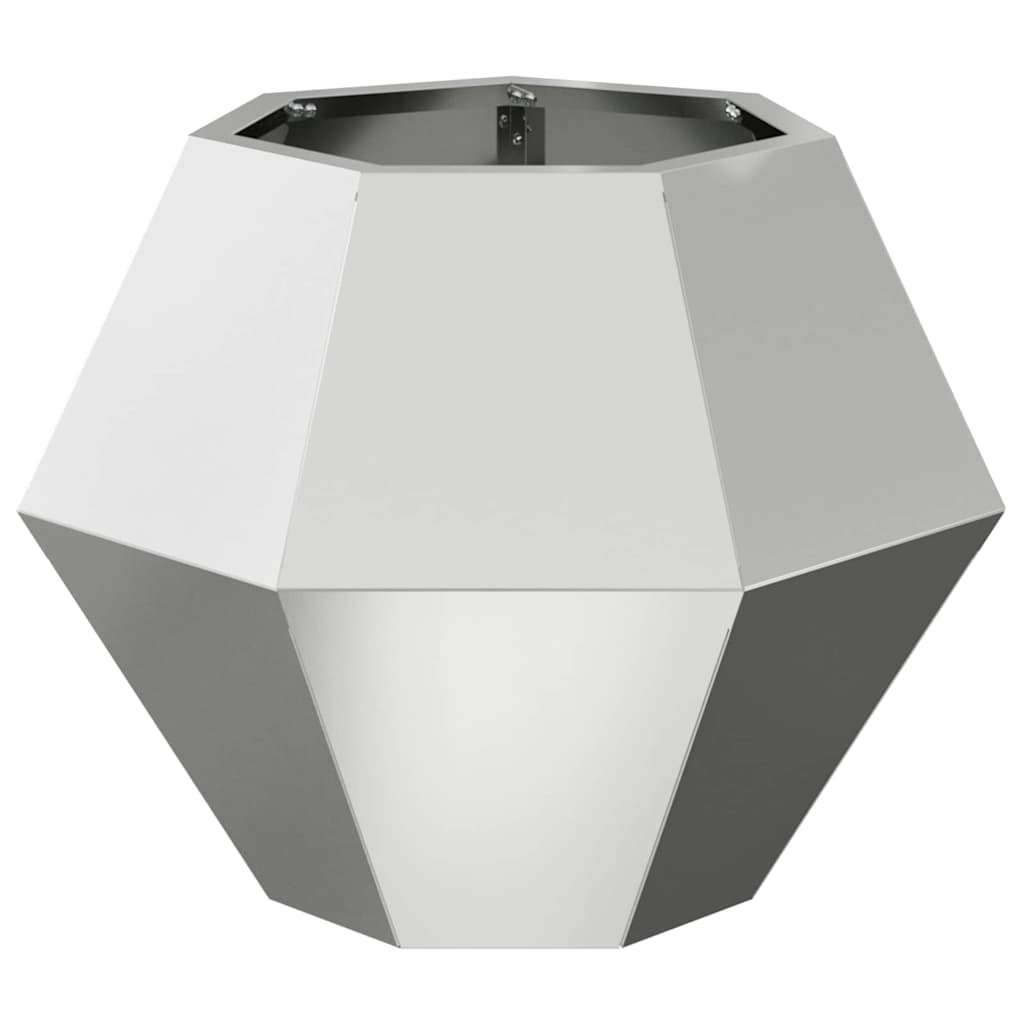Fioriera 2 pz Argento 50 x 50 x 40 cm Acciaio zincato