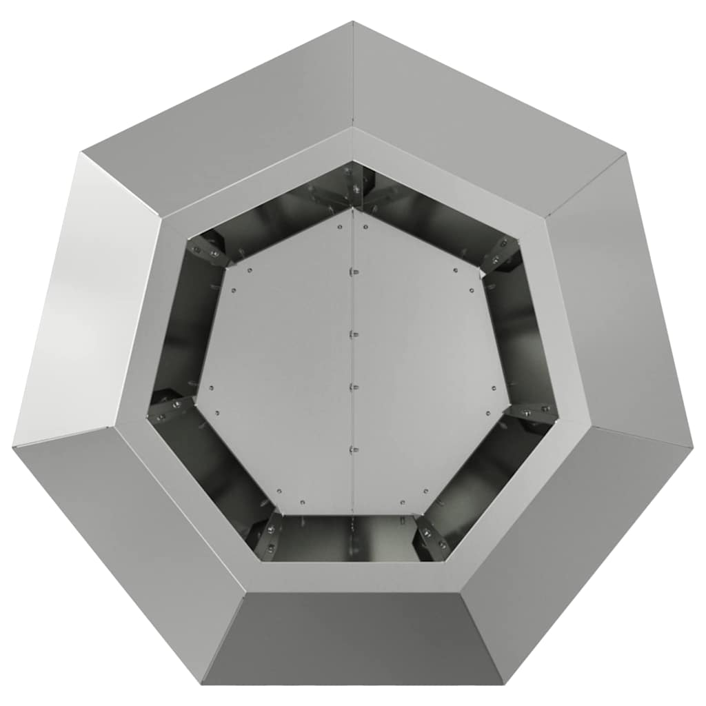 Fioriera 2 pz Argento 50 x 50 x 40 cm Acciaio zincato