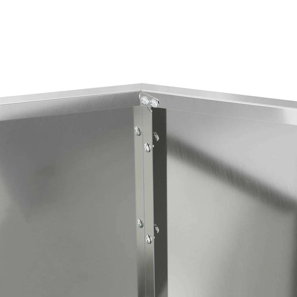 Fioriera 2 pz Argento 50 x 50 x 40 cm Acciaio zincato