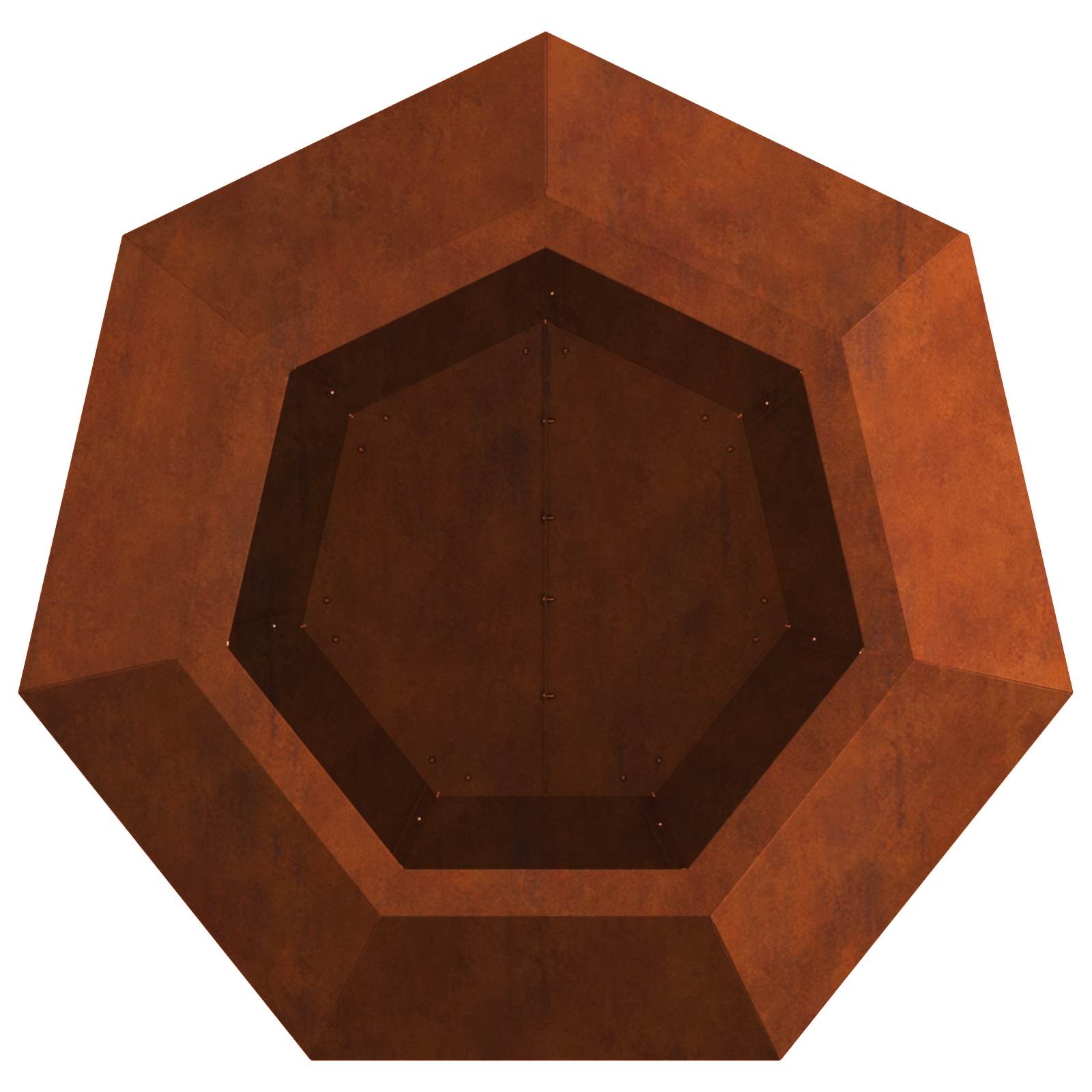 Fioriera 2 pz Ruggine 50 x 50 x 40 cm Acciaio Corten