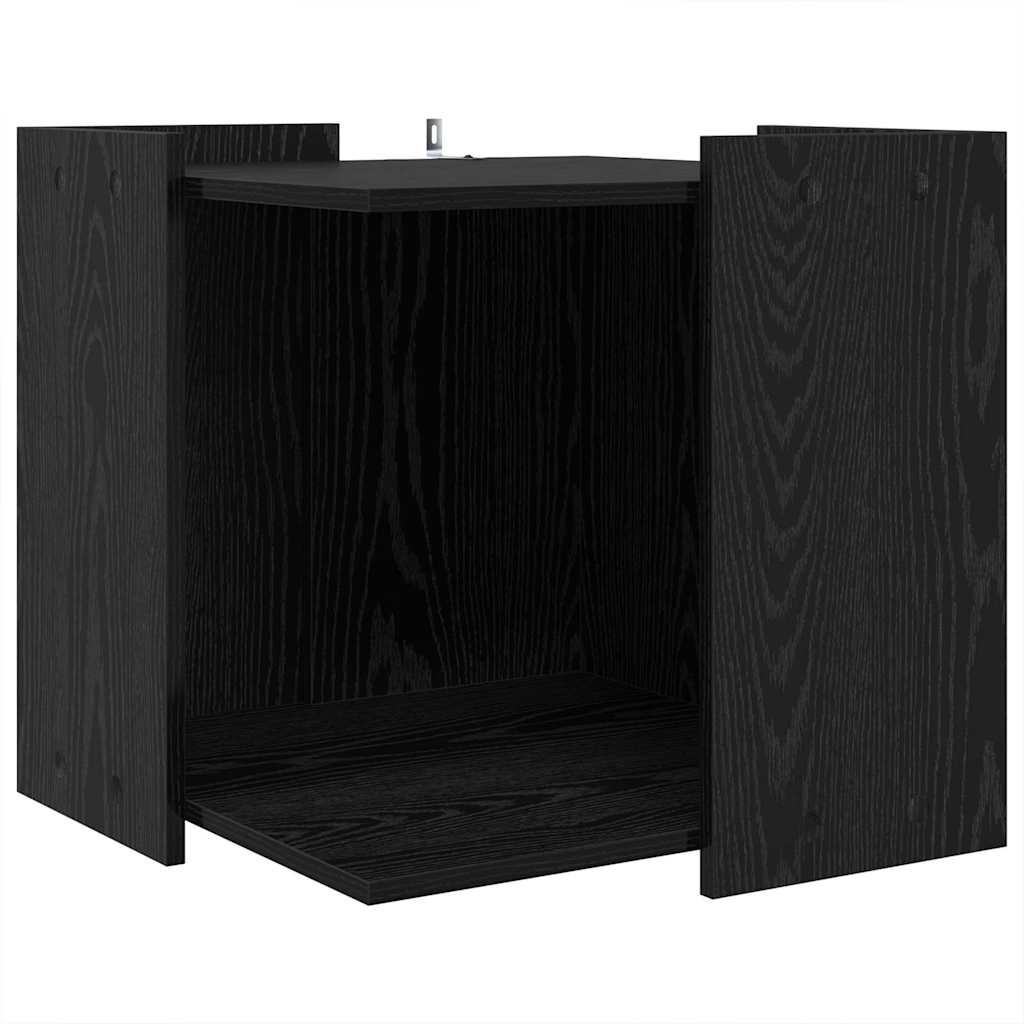 Rifugio per lettiera per gatti Rovere nero 53 x 53 x 51 cm