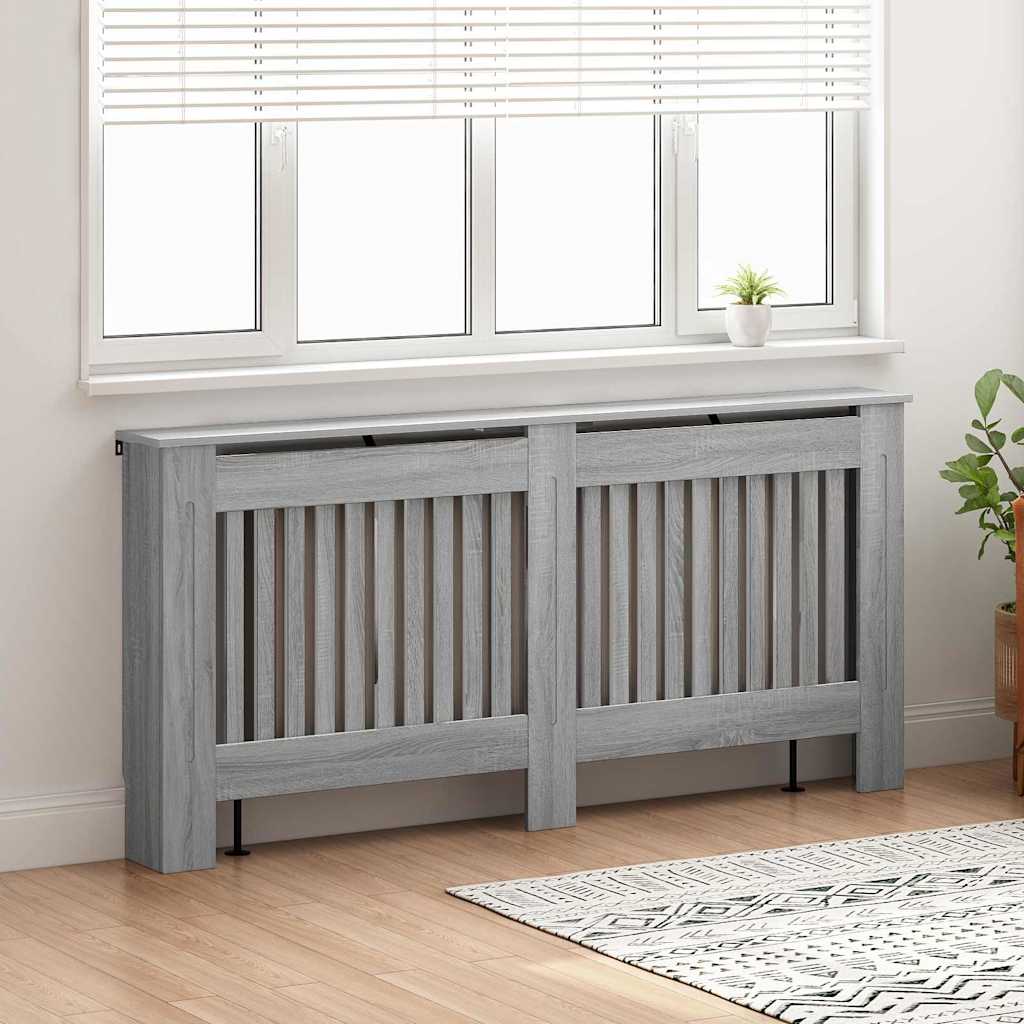 Copertura per radiatori Sonoma grigio 172 x 19 x 81,5 cm
