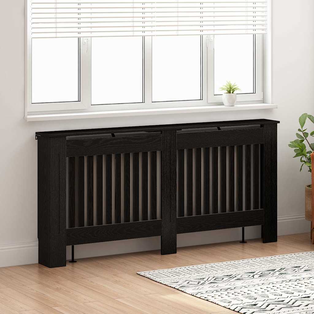Copertura per radiatori Rovere Nero 172 x 19 x 81,5 cm