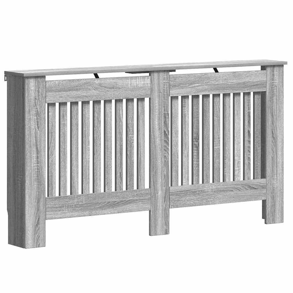 Copertura per radiatori Sonoma grigio 152 x 19 x 81,5 cm