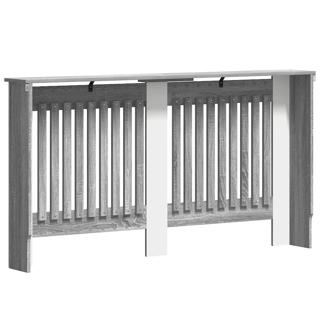 Copertura per radiatori Sonoma grigio 152 x 19 x 81,5 cm