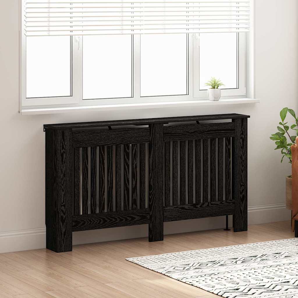 Copertura per radiatori Rovere Nero 152 x 19 x 81,5 cm